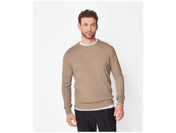 Jersey prémium para hombre de mezcla de cachemira, seda y lana merino.
