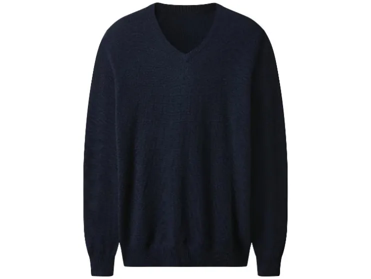 Jersey prémium para hombre de mezcla de cachemira, seda y lana merino.