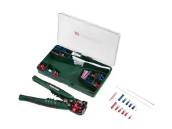 Juego de alicates automáticos pelacables y crimpadores, de 231 piezas.