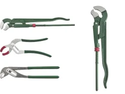 Juego de alicates de fontanería, 3 piezas / Llave de tubo