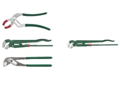 Juego de alicates de fontanería, 3 piezas / Llave para tubos