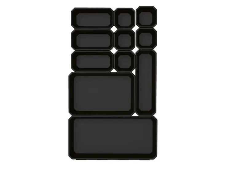 Juego de bandejas organizadoras y clasificadoras, 20 piezas.