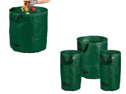 Juego de bolsas de jardín, set de 3 / Bolsa de jardín, redonda y plegable.