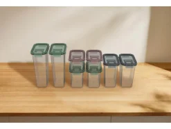Juego de botes de almacenamiento, 8 unidades.