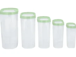 Juego de botes de almacenamiento, 5 piezas.