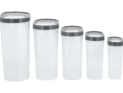 Juego de botes de almacenamiento, 5 piezas.