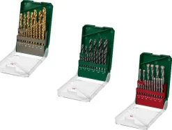 Juego de brocas para metal, madera y mampostería.