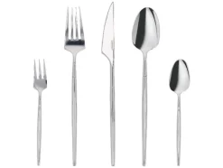 Juego de cubiertos de acero inoxidable, 20 piezas