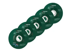 Juego de discos de láminas / plato lijador de velcro con juego de papel de lija / disco de limpieza / juego de discos de desbaste, Ø 115 mm.