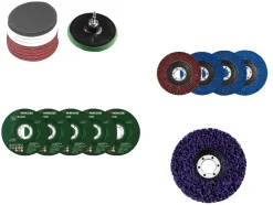 Juego de discos de láminas / Plato lijador con velcro y juego de lija / Disco de limpieza / Juego de discos de desbaste