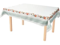 Juego de mantel y camino de mesa, de material reciclado.