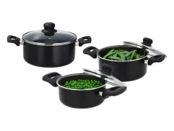 Juego de ollas de aluminio, 3 pzas.