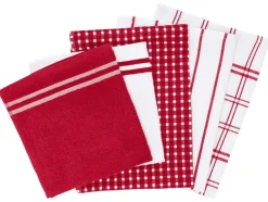 Juego de paños de cocina y toallas, 5 ud.