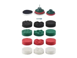 Juego de platos de pulido y esponjas