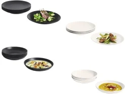 Juego de 4 platos llanos y hondos