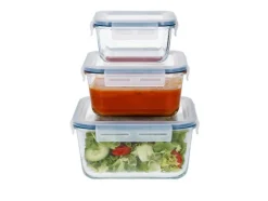 Juego de recipientes de vidrio para alimentos