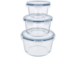 Juego de recipientes de vidrio para alimentos