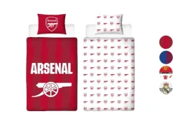 Juego de ropa de cama, Real Madrid / Arsenal / Manchester United / FC Barcelona, 150 x 220 cm.