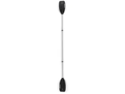 Kayak de nailon, sistema de 3 cámaras de aire, con 2 remos dobles.