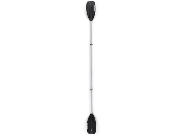 Kayak de nailon, sistema de 3 cámaras de aire, con 2 remos dobles.