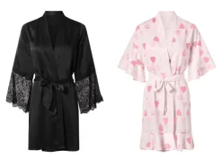 Kimono de satén para mujer