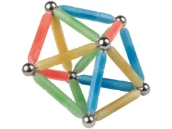 Kit de construcción magnético brillante, 56 piezas / Kit de construcción magnético colorido, 60 piezas