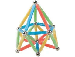 Kit de construcción magnético brillante, 56 piezas / Kit de construcción magnético colorido, 60 piezas