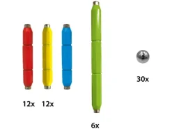 Kit de construcción magnético brillante, 56 piezas / Kit de construcción magnético colorido, 60 piezas