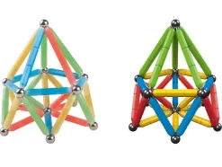 Kit de construcción magnético brillante, 56 piezas / Kit de construcción magnético colorido, 60 piezas