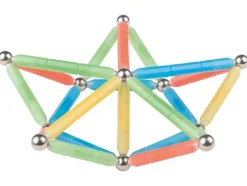 Kit de construcción magnético brillante, 56 piezas / Kit de construcción magnético colorido, 60 piezas