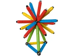Kit de construcción magnético brillante, 56 piezas / Kit de construcción magnético colorido, 60 piezas