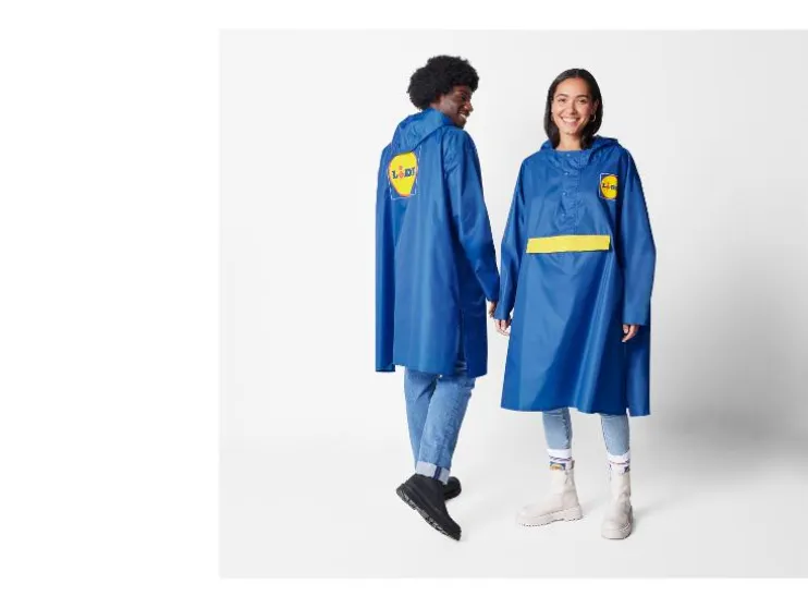 Lidl Poncho de lluvia para hombre / mujer, resistente al viento y al agua.