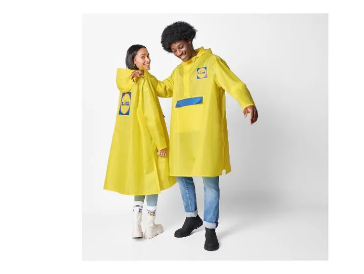 Lidl Poncho de lluvia para hombre / mujer, resistente al viento y al agua.