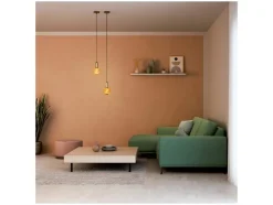 Lámpara con filamento en espiral en carcasa de metal »Globe 125 / Square 100«