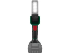 Lámpara de mano LED recargable de 20V »PLHLA 20 Li A1« y lámpara de mano LED recargable de 20V »PLHLA 20-Li C1«, sin batería ni cargador.