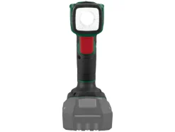 Lámpara de mano LED recargable de 20V »PLHLA 20 Li A1« y lámpara de mano LED recargable de 20V »PLHLA 20-Li C1«, sin batería ni cargador.