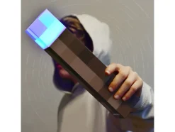 Lámpara de mesa LED / Antorcha, con soporte de pared.