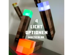 Lámpara de mesa LED / Antorcha, con soporte de pared.