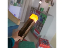 Lámpara de mesa LED / Antorcha, con soporte de pared.