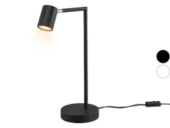Lámpara de mesa LED, con cabezal orientable e inclinable.