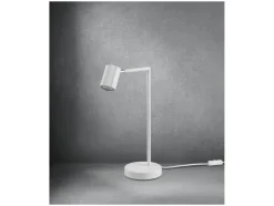 Lámpara de mesa LED, con cabezal orientable e inclinable.