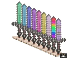 Lámpara de mesa LED Minecraft