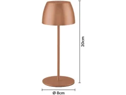 Lámpara de mesa LED recargable 20 cm