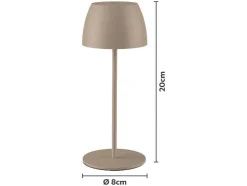 Lámpara de mesa LED recargable 20 cm