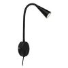 Lámpara de pared LED, con cuello de metal flexible.