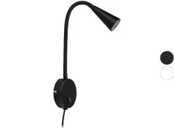 Lámpara de pared LED, con cuello de metal flexible.