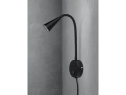 Lámpara de pared LED, con cuello de metal flexible.