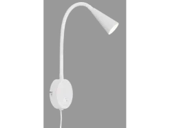 Lámpara de pared LED, con cuello de metal flexible.