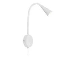 Lámpara de pared LED, con cuello de metal flexible.