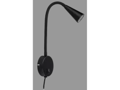 Lámpara de pared LED, con cuello de metal flexible.